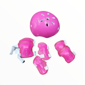 Combo Casco y Protecciones Sweet Rocket Rosa