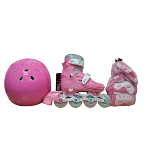 Combo patin ajustables para niñas y niños Disponible en combinación rosa y en azul Marca Cougar